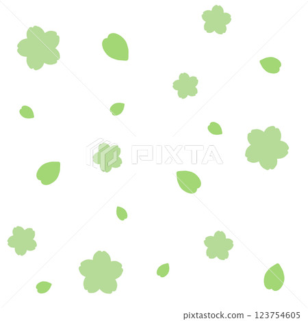 Green pop cherry blossom material 123754605