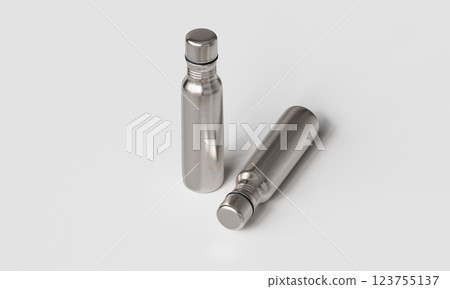 Portable Stainless Water Bottle Mock up. 3D Rendering 123755137