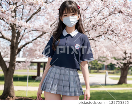 櫻花和學校的女孩 櫻花和學校的女孩 123755835