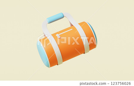 Sports Duffel Bag Icon. 3D Rendering Sports Duffel Bag Icon. 3D Rendering 123756026