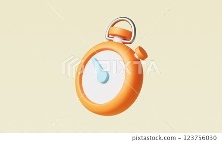 Stop Watch Icon. 3D Rendering 123756030