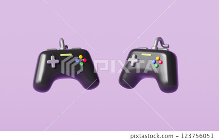 Game Joystick Controller Pad icon. 3D Rendering 123756051