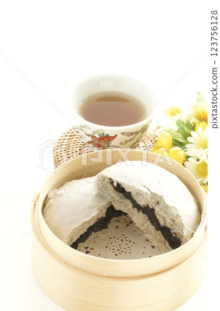 黑芝麻蒸包 黑芝麻蒸包 123756128