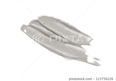 A sample of cosmetic clay for a body or face mask. White background 123756226