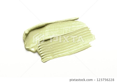 A sample of cosmetic clay for a body or face mask. White background A sample of cosmetic clay for a body or face mask. White background 123756228