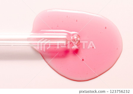 A sample of a moisturizing gel or serum for the skin. White background 123756232