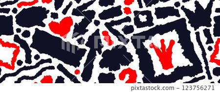 Abstract grunge art pattern. Texture ripped paper 123756271