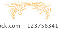Oats plant, art grain. Vector texture symbol Wheat 123756341