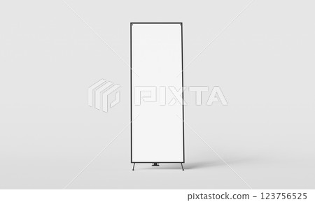 Stand Banner Mock up. 3D Rendering 123756525