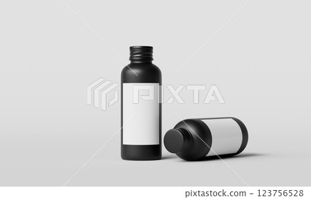 Black Bottle Mock up. 3D Rendering 123756528