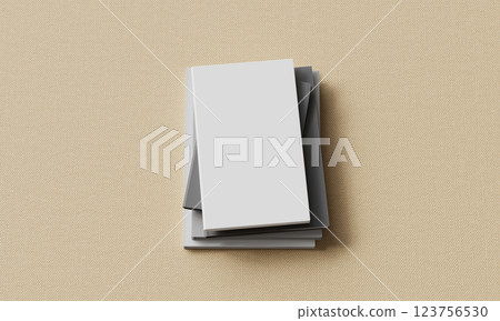 White Book Mock up with Fabric Background. 3D Rendering White Book Mock up with Fabric Background. 3D Rendering 123756530