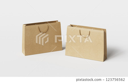 Paper Shopping Bag Mock up. 3D Rendering Paper Shopping Bag Mock up. 3D Rendering 123756562