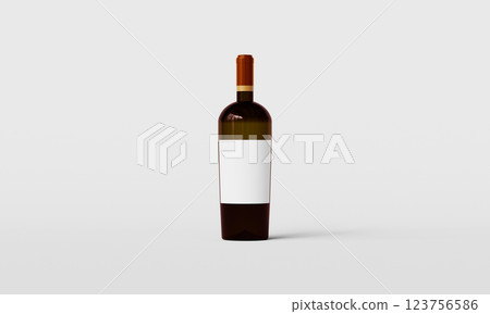Wine Bottle Mock up. 3D Rendering 123756586