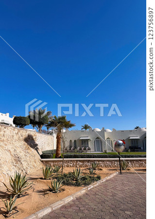 Beautiful view of resort town of Sharm El Sheikh 123756897