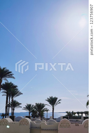 Beautiful view of resort town of Sharm El Sheikh 123756907
