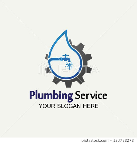 Plumbing Service Logo icon vector illustration design Template.Plumbing logo.Plumbing service icon logo creative vector illustrattion 123758278