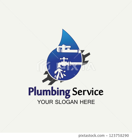 Plumbing Service Logo icon vector illustration design Template.Plumbing logo.Plumbing service icon logo creative vector illustrattion Plumbing Service Logo icon vector illustration design Template.Plumbing logo.Plumbing service icon logo creative vector illustrattion 123758290