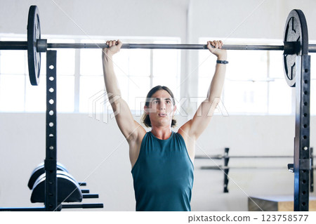 Man weightlifting in gym workout, training or exercise for healthcare, wellness or strong muscle. Personal trainer, sports person and bodybuilder with heavy metal iron for fitness routine Man weightlifting in gym workout, training or exercise for healthcare, wellness or strong muscle. Personal trainer, sports person and bodybuilder with heavy metal iron for fitness routine 123758577