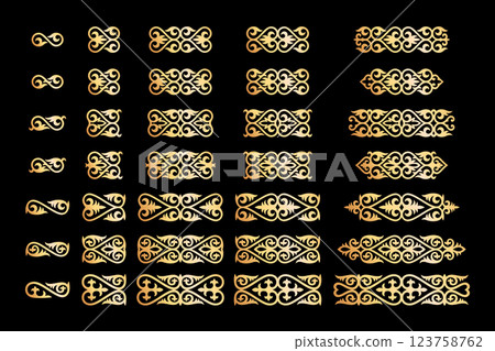 Kazakh ornament collection 2 GOLD 123758762