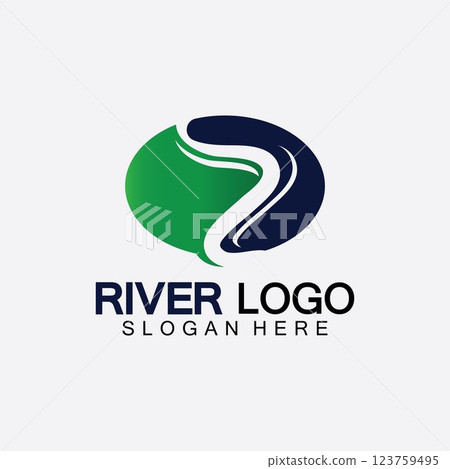 River Logo vector icon illustration design template River Logo vector icon illustration design template 123759495