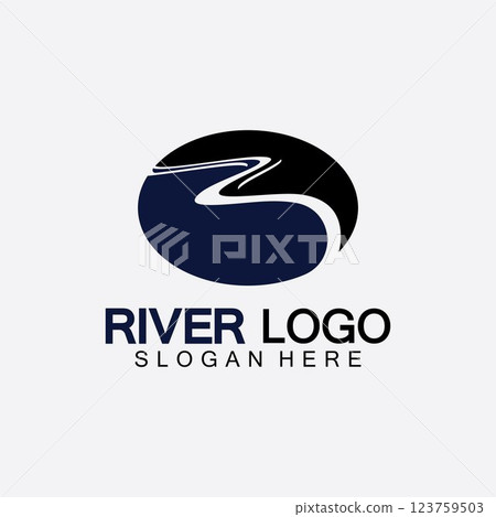 River Logo vector icon illustration design template 123759503