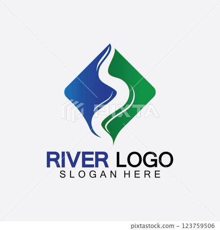 River Logo vector icon illustration design template 123759506
