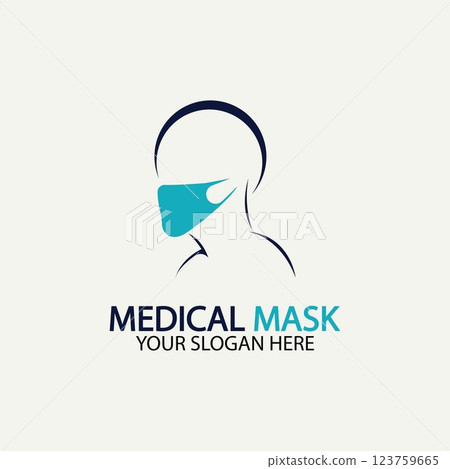 Face protection  Mask Vector logo. Medical Mask logo vector icon illustration design 123759665