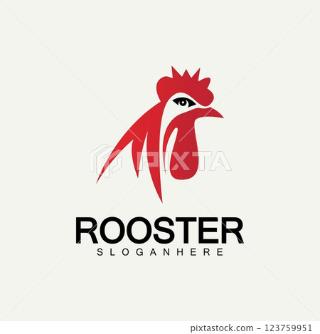 Rooster head logo vector icon symbol illustration design.Rooster  chicken  cock. Abstract vector illustration 123759951
