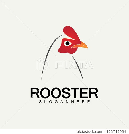 Rooster head logo vector icon symbol illustration design.Rooster chicken cock. Abstract vector illustration Rooster head logo vector icon symbol illustration design.Rooster chicken cock. Abstract vector illustration 123759964