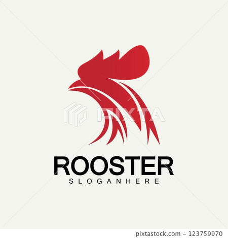 Rooster head logo vector icon symbol illustration design.Rooster  chicken  cock. Abstract vector illustration 123759970