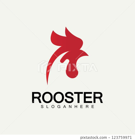 Rooster head logo vector icon symbol illustration design.Rooster  chicken  cock. Abstract vector illustration 123759971