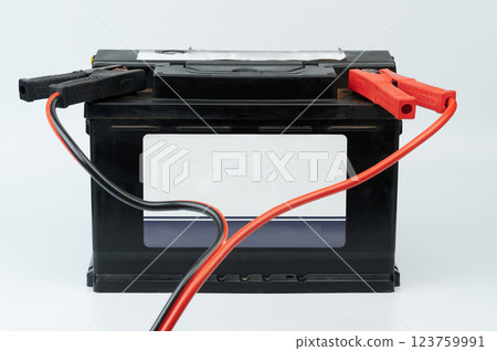 Auto car jumper cable connected 123759991