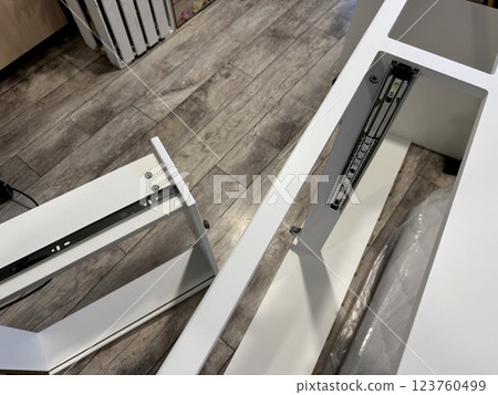 A set of elements for assembling an ottoman. A set of elements for assembling an ottoman. 123760499