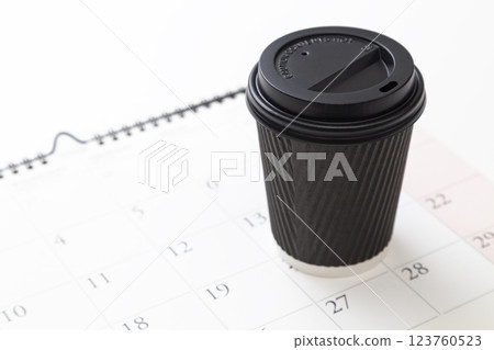 Convenience store coffee and calendar Convenience store coffee and calendar 123760523