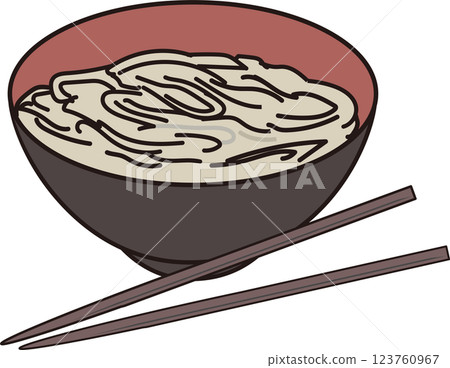 Simple soba illustration Simple soba illustration 123760967