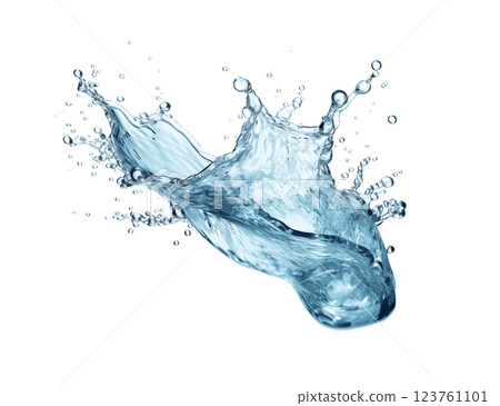 blue water splash isolated on white background. Water splash blue water splash isolated on white background. Water splash 123761101