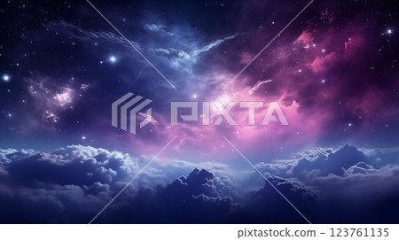 Abstract cosmos background. Space dark background with fragment of our galaxy 123761135