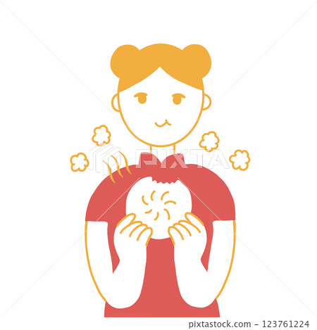 People eating Chinese buns 123761224