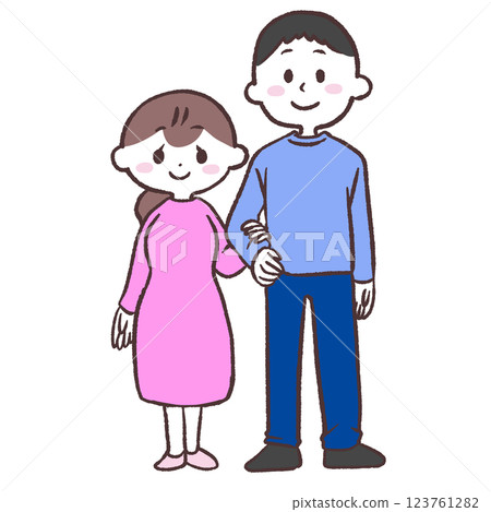 Young couple illustration 123761282