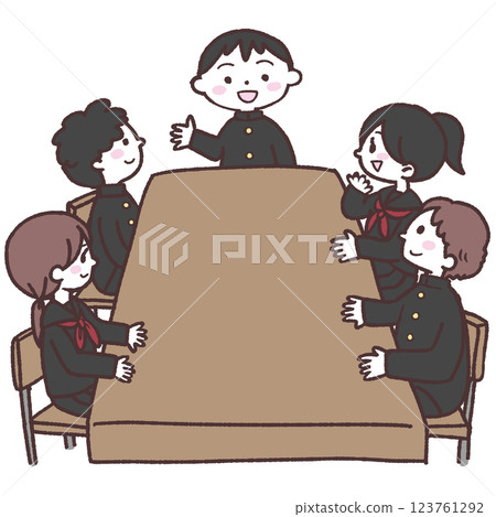 Students discussing 1 Students discussing 1 123761292