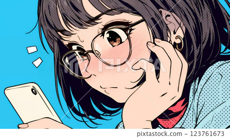 緊張的女人一邊咬著嘴唇,一邊用智慧型手機閱讀電子郵件。他臉上露出焦慮的神情。 緊張的女人一邊咬著嘴唇,一邊用智慧型手機閱讀電子郵件。他臉上露出焦慮的神情。 123761673