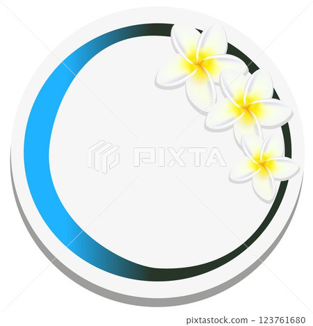 Frangipani (Plumeria) in a circle. Frangipani (Plumeria) in a circle. 123761680
