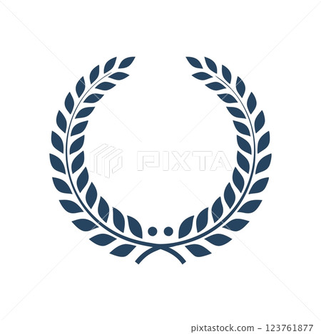 laurel wreath. award emblem. achievement badge vector 123761877
