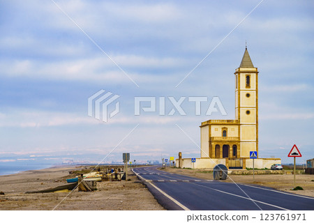 Church of San Miguel in Cabo de Gata, Spain 123761971