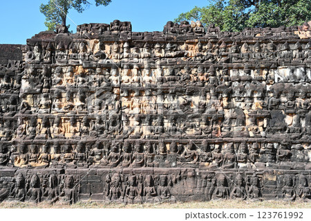 Angkor Thom, Terrace of the Elephants and Terrace of the Leper King, Angkor Archaeological Park, Cambodia Angkor Thom, Terrace of the Elephants and Terrace of the Leper King, Angkor Archaeological Park, Cambodia 123761992
