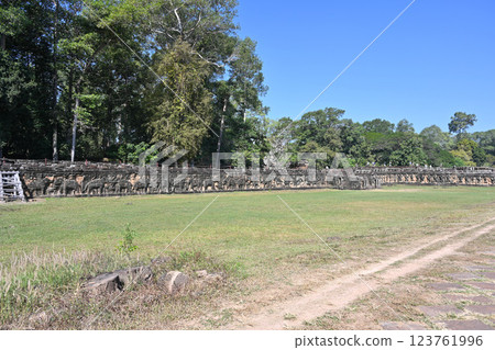 Angkor Thom, Terrace of the Elephants and Terrace of the Leper King, Angkor Archaeological Park, Cambodia 123761996