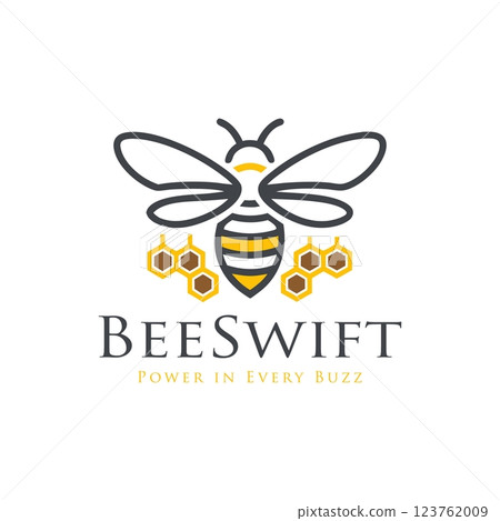 bee logo. honeybee icon. bee vector 123762009