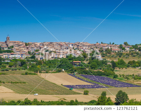 Hilltop Puimoisson village, Provence France Hilltop Puimoisson village, Provence France 123762121