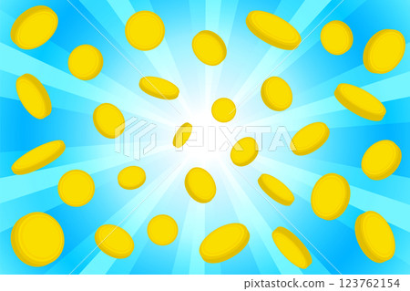 Coins and concentrated lines 123762154