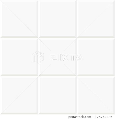 Tile for wall and floor in kitchen bathroom toilet. Clean square ceramic tiled. Vector 123762286